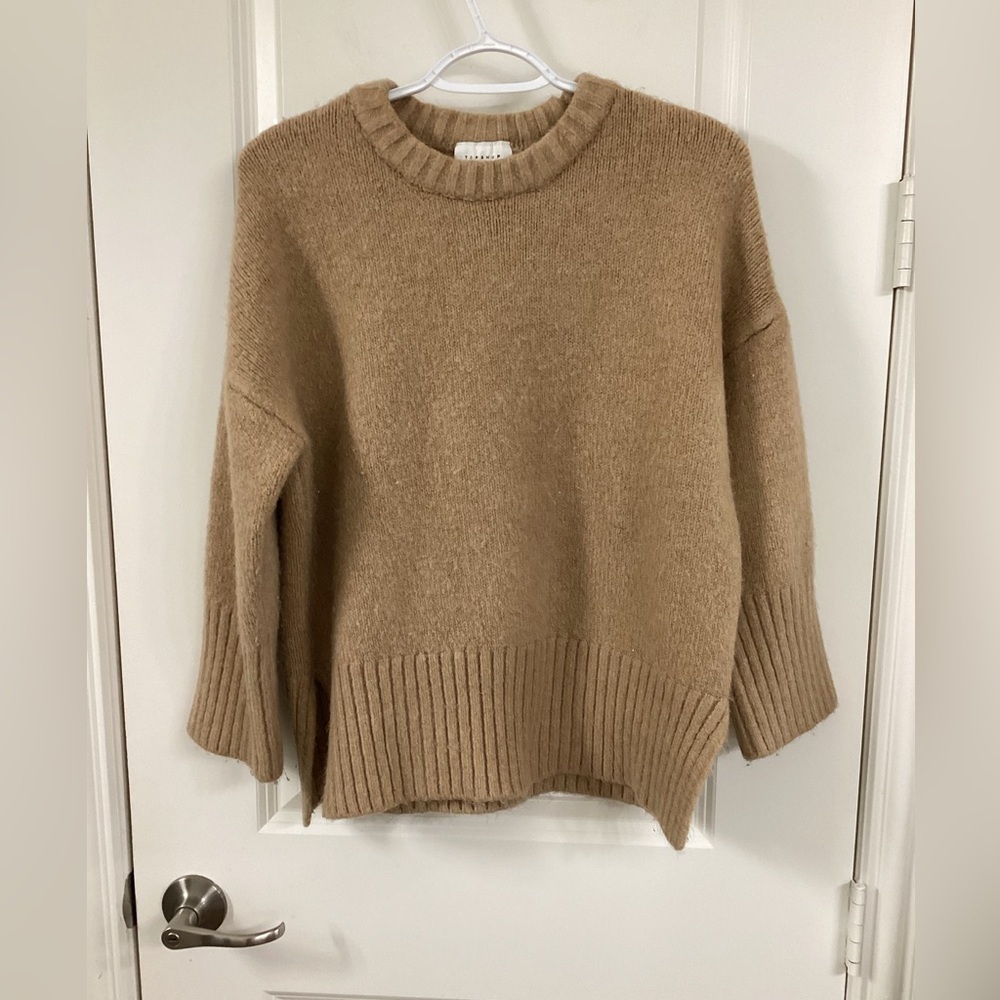 Topshop Tan Crew Neck Sweater